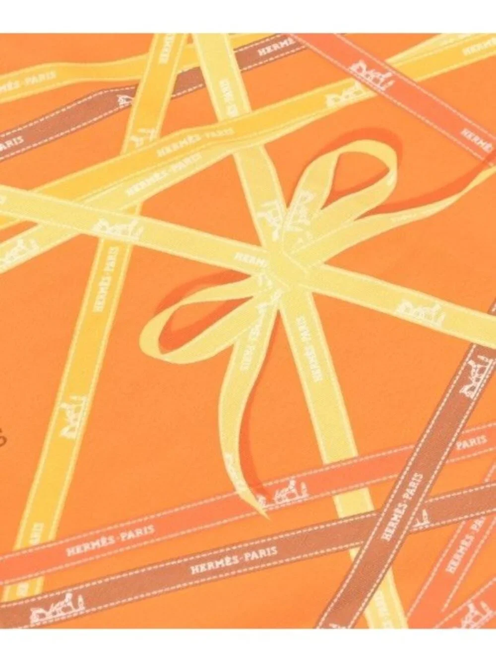 ★SOLD★ Hermes Bandana Scarf Orange - Picture 3 of 5